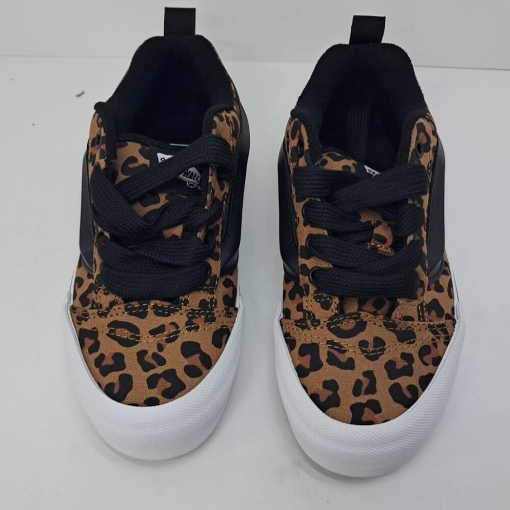 Share Vans Knu Skool Kids Size 2 Leopard Black Skate Shoes Youth Sneakers NIB EY